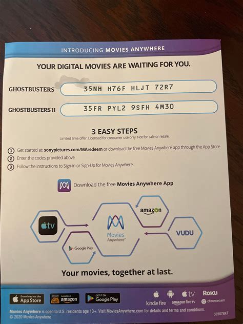 Digital movies codes - To redeem digital movies on Vudu and Movies Anywhere, you will need to enter a code. These codes are typically included with physical copies of movies, such …